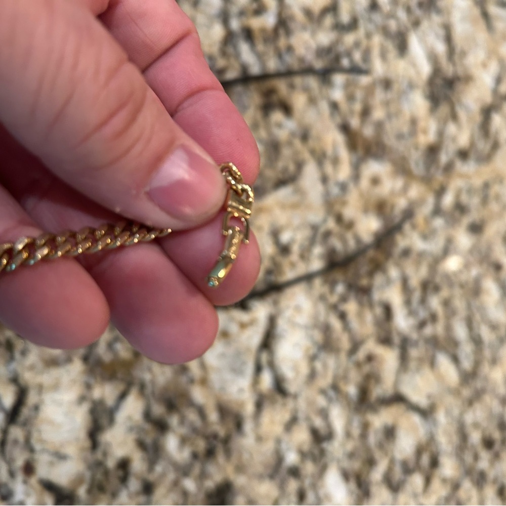 Christian Dior CD logo gold plated bracelet bangle 20cm - Picture 4 of 4